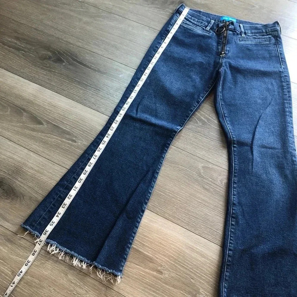 M.I.H Marrakesh Jean High Rise Kick Flare Denim Frayed Hem Womens Size 29 - Picture 10 of 13